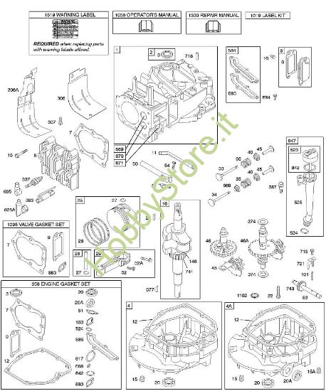 D - Camme, albero motore, cilindro, coppa motore, set guarnizioni, lubrificazione, gruppo pistone, valvole B&S - 12 €¦ 12F802-1318-81 brand Stihl